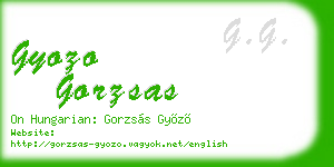 gyozo gorzsas business card