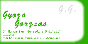gyozo gorzsas business card